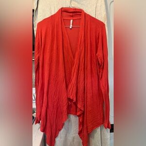 Size Medium, Lightweight Coral Long Sleeve Coverup